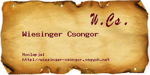 Wiesinger Csongor névjegykártya