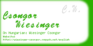 csongor wiesinger business card